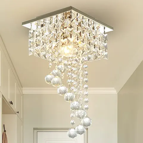 通用 Lámpara de Techo Moderna, Lámpara de Araña de Cristal, Montaje Empotrado, Iluminación Colgante para Dormitorio, sala de Estar, Comedor, Pasillo, Cocina  