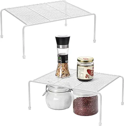 Lonian Organizador de Armario de Cocina, Estante de Almacenamiento para el Hogar y la Cocina, Estante de Alambre para Armarios de Cocina, Encimeras, Despensas, Alimentos y Utensilios (paquete de 2)  