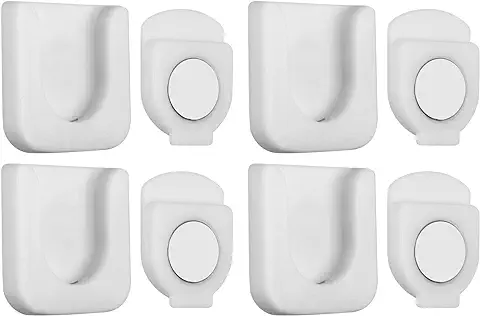 Lotnut 4PCS Soportes Magnéticos para Mando a Distancia, Organizador Mandos TV, Soporte de Control Remoto Montado en La Pared, Soportes de Montaje en Pared (Blanco)  