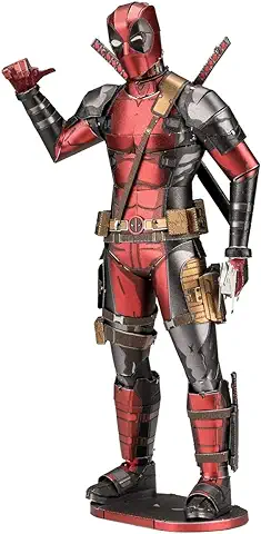 Metal Earth Puzzle 3D Deadpool. Rompecabezas De Metal De Marvel Maquetas Para Construir Para Adultos Nivel Desafiante De 7.62 X 4.06 X 14.99 Cm  