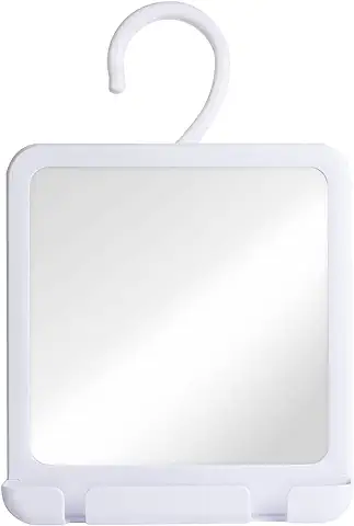 MIRRORVANA Espejo Antivaho de Ducha para Baño - Fog Free Shower Mirror with Razor Holder and Hook for Hanging - 20 x 18 Centímetros (Plástico)  