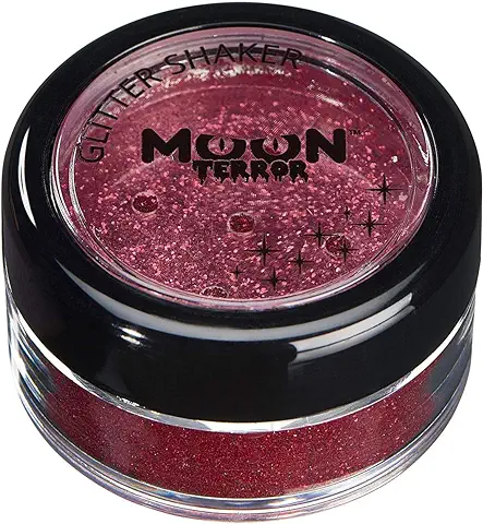 Moon Terror Agitadores de Purpurina de Halloween | Maquillaje SFX, Brillo Festival para Rostro, Cuerpo, Cabello, Maquillaje de Efectos Especiales | 5g Sangre roja  