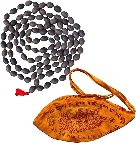 NAISHA Gaumukhi Japa Mala Bag Bead Mala/Collar, Hecho a mano Religioso Japa/Meditación Mala/Vashikaran Atracción y Devi Siddhi 108 Cuentas  