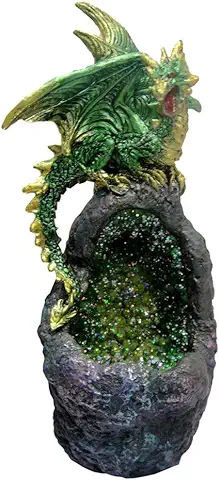 Nemesis Now - Figura Decorativa de Cristal Esmeralda, Color Verde, Talla única  