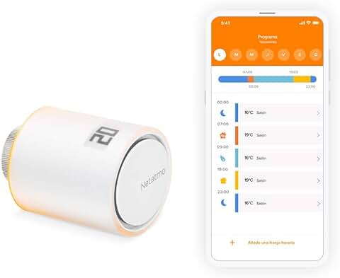 Netatmo Valvulas Termostaticas Wifi Inteligente, Control Remoto, Ahorro de Energía, Módulo Adicional para el Termostato Intelligente y para el Paquete para Calefacción Colectiva, NAV -AMZ