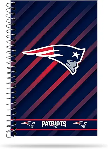 NFL New England Patriots - Cuaderno de 100 Hojas con Rayas Universitarias  