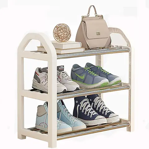 NIAWECAN Zapatero Pequeño de 3 Pisos, mini Organizador de Zapatos, Zapatero para Niños, Zapatero, Organizador para Armario, Entrada, Pasillo, 42 x 19 x 43 cm  