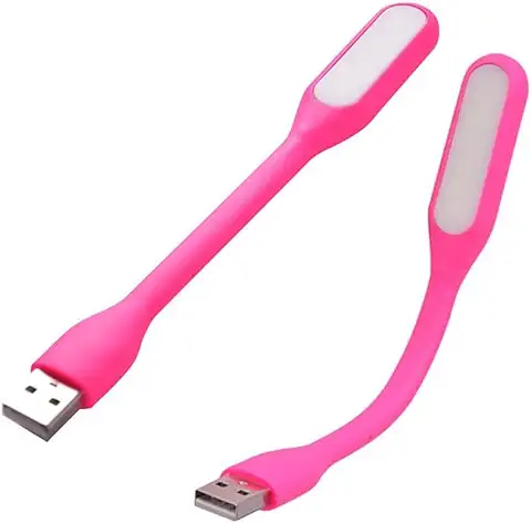 NR HERMANO ESPAÑOL Lámpara de luz LED Usb Verde + Rosa, Luces LED Usb Súper Brillantes Portátiles para Banco de Energía, Ordenador, PC, Portátil, luz Nocturna  