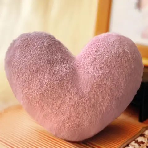 ODIWEN Cojín de Corazón, Cojín Decorativo, Corazón Cojin, Cojín de Sofá de Felpa, Almohada de Amor, Decoración de Sofá, Cojín con Forma de Corazón, Cojín de Peluche en Forma de Corazón (Rosa)  