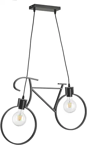 ONLI Bike - Lámpara Colgante para Bicicleta, Color Negro, 67 x 44 cm  