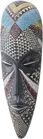 Otartu Máscara Africana Escultura de Pared Tallado a mano Africano Tribal Máscara de Pared arte  