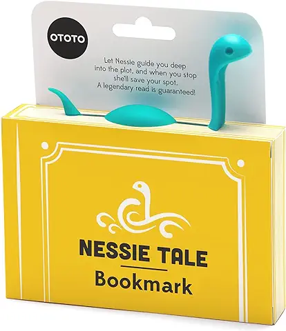 OTOTO Marcapaginas Originales Nessie Tale — Punto de Libro Turquesa — Regalo para Lectores, Mujeres y Hombres — Marcapaginas Niños, Chicas y Chicos de Plástico Ligero para Manga  