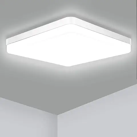 Ouyulong Plafon De Techo Led Cocina 36W, LED Lampara Baño Techo IP54, Lamparas De Techo Blanco Natural 4000K 4350LM, Para Salon Dormitorio Pasillo Comedor Balcón Oficina Habitacion  