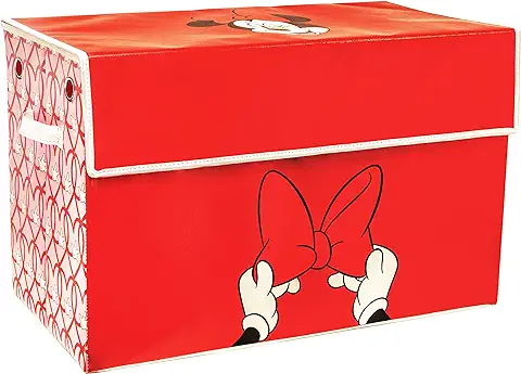 Paladone Disney - Caja de Almacenamiento de Minnie Mouse, Contenedor Organizador Grande de Tela, Baúl de Juguetes para Niños  