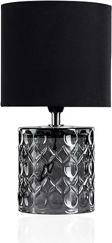 Pauleen 48015 Sobremesa Crystal Glow Máx. 20W E14 Lámpara para Mesita de Noche Gris y Negro Metal/plástico sin Bombilla  