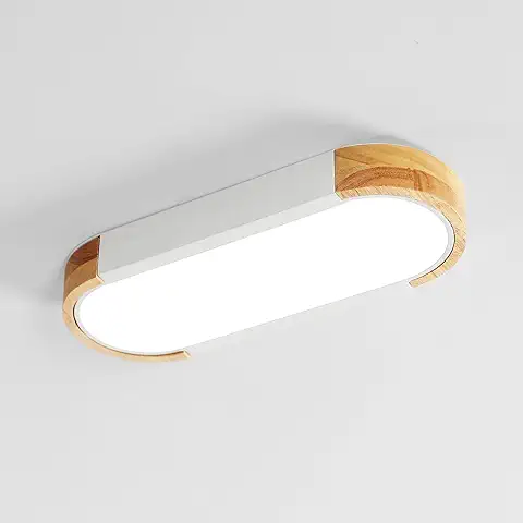 Pheashine Plafón led Techo Madera, Blanca Fría 6500K 35CM Lámpara de Techo Moderna Nordica,Lámpara de Techo Interior para Dormitorio,Cocina, Salon,Pasillo,Entrada  