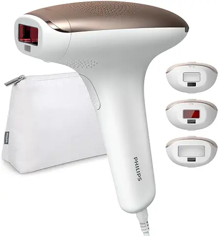 Philips Lumea Depiladora Luz Pulsada IPL Serie 7000, 3 Accesorios para el Cuerpo, la cara y la zona del Bikini, con Cable (modelo SC1999/00)  