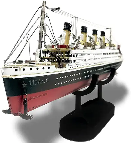 Piececool - Puzzle 3D de Metal para Adultos (Titanic, Maqueta 3D, Metal), Diseño de Barco y Rompecabezas, Diseño de Titanic, para Adultos  