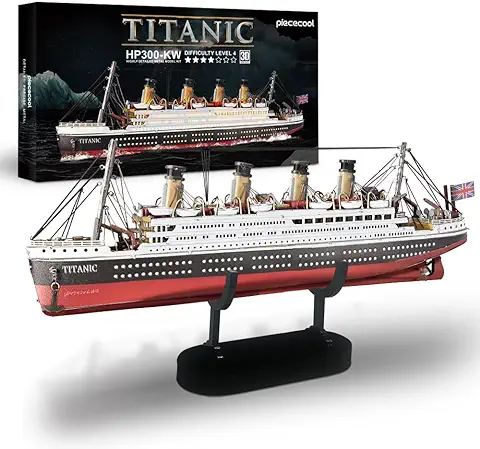 Piececool Puzzle 3D Maqueta Metal, Titanic Puzzles 3D Maquetas para Montar, Maquetas para Construir Adultos y Adolescentes  