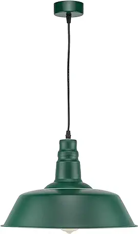 Popp Lámpara de Techo RETRO Luz Colgante LED Moderno Industrial (Bombilla No Incluida) E27 Luz de Comedor Luz Vintage para Sala Bar Decoración Restaurante Interior, Color Verde  