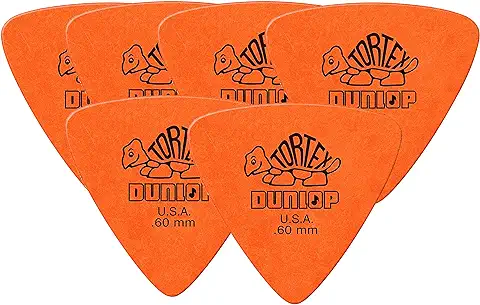 PUAS PARA BAJO ELECTRICO DUNLOP TORTEX TRIANGLE 431R0.60 NARANJAS 6 UNIDADES - ROCKMUSIC ESPAÑA  