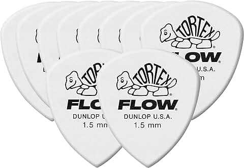 Puas para Guitarra Eléctrica DUNLOP TORTEX FLOW 558R150 Blancas pack 10 Unidades - Rockmusic España  