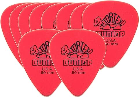 PUAS PARA GUITARRA ELECTRICA DUNLOP TORTEX 418R.50 ROJAS 10 UNIDADES - ROCKMUSIC ESPAÑA  