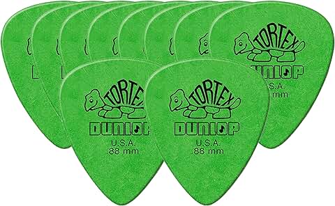 PUAS PARA GUITARRA ELECTRICA DUNLOP TORTEX 418R.88 VERDES 10 UNIDADES - ROCKMUSIC ESPAÑA  