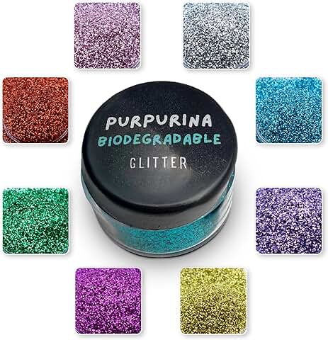 Purpurina Biodegradable Maquillaje Ecológica - Color Verde- 4gr. - Tamaño 1mm - Purpurina Cara Pelo - Purpurina Ecológica - Glitter Biodegradable Maquillaje - SIN Plástico - Carnaval y Festivales  