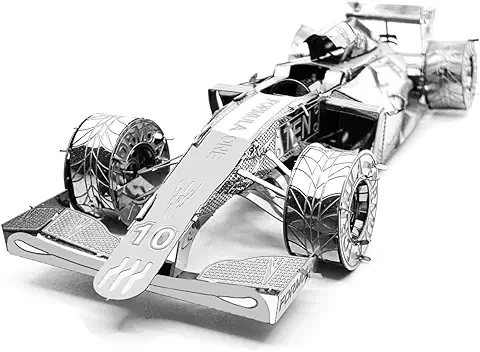 Puzle Maqueta 3D de Metal de Coche Formula Uno. Kit de Construcción para Niños y Adultos. Jueguete Rompecabezas de Coche de Carreras. Lámina de Metal Cortada a Laser.  