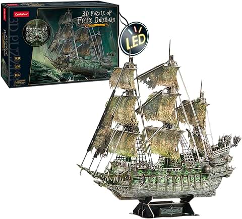 Puzzle 3D - Maqueta Barco Holandés Errante | Maquetas para Montar Puzzle 3D Niños Y Puzzle 3D Adultos | Maquetas para Construir Adultos | 360 Piezas  