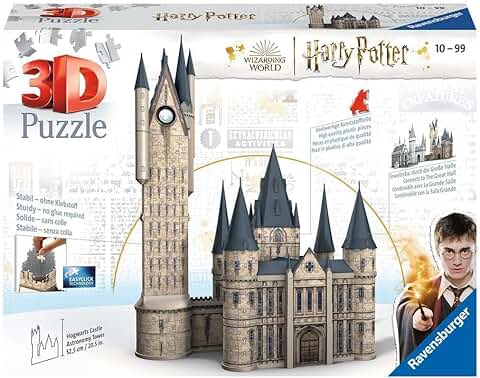 Ravensburger - 3D Puzzle Astronomy Tower Harry Potter, Serie Maxi, 540 Piezas, 10+ Años  