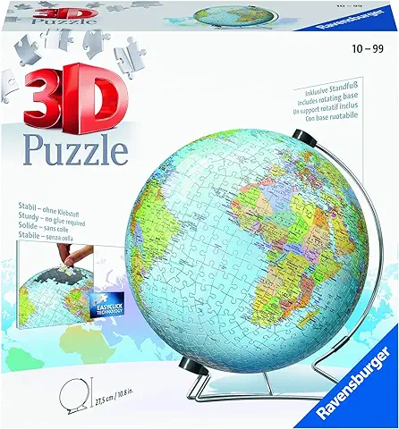 Ravensburger - 3D Puzzle Globo, 540 Piezas, 6+ Años  