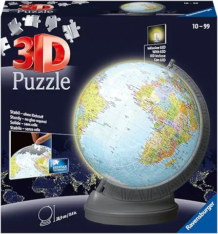 Ravensburger - 3D Puzzle Globo Night Edition 540 Piezas  