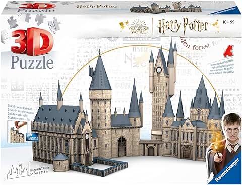 Ravensburger - 3D Puzzle Hogwarts Caste Bundle, Serie Maxi, 1000 Piezas, 10+ Años  