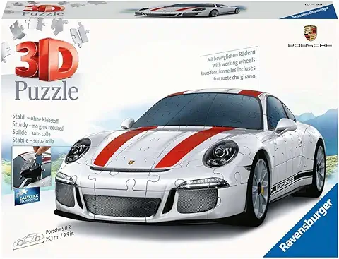 Ravensburger - 3D Puzzle Porsche 911, Vehiculos, 108 Piezas, 10+ Años  