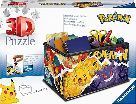 Ravensburger - 3D Puzzle Storage Box - Pokemon, Organizer, 216 Piezas, 8+ Años  