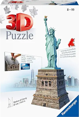 Ravensburger - Puzzle 3D, Diseño Estatua de la Libertad (12584 5) 108 Piezas  