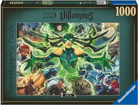 Ravensburger Puzzle, Puzzle 1000 Piezas, Villainous: Hela, Puzzle Marvel, Puzzle Adultos, Rompecabezas Ravensburger de Calidad  