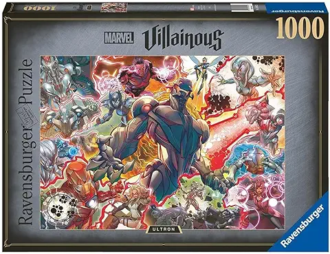 Ravensburger Puzzle, Puzzle 1000 Piezas, Villainous: Ultron, Puzzle Marvel, Puzzle Adultos, Rompecabezas Ravensburger de Calidad  