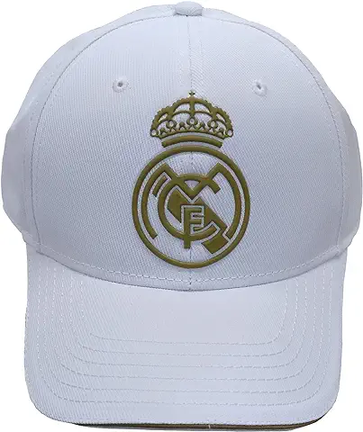 Real Madrid FC Rm3go19p, Gorra Blanca Infantil Ajustable Blanco/oro 2019 2020 Juventud Unisex, Talla Única  