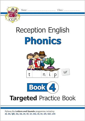 Reception English Phonics Targeted Practice Book - Book 4 (CGP Reception Phonics)  