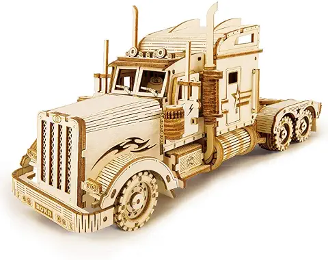 ROKR Car Madera Maquetas para Construir - Maquetas Para Montar - Set de Construcción Puzzle 3D Para Niños y Adultos (Heavy Truck)  