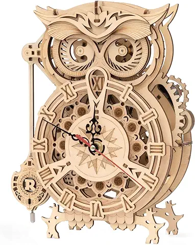 ROKR Owl Clock Puzzle 3D Maqueta Madera | Maquetas para Montar | Maquetas para Construir Adultos  