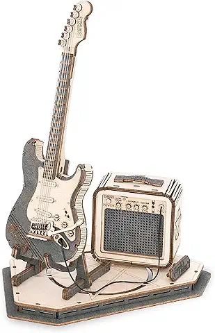 ROKR Puzzle 3D Madera Antiguo Maquetas para Montar para Construir Adultos Niñas Instrumento Musical Guitarra (Guitar)  