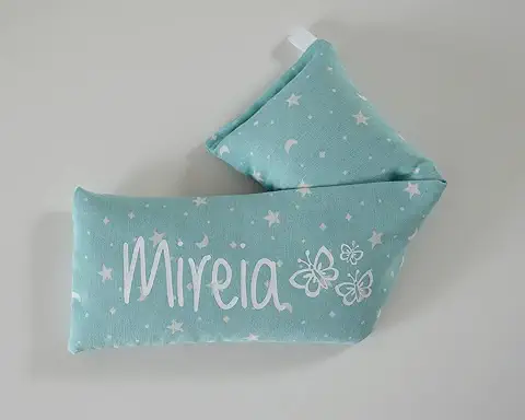 Saco Térmico de Semillas Personalizado "tela de Estrellas". Conocido como Cojín Térmico. Un Producto 100% Natural. Rellenos de Semillas de Trigo y Hierbas Aromáticas. Regalo Original y Hecho a mano  