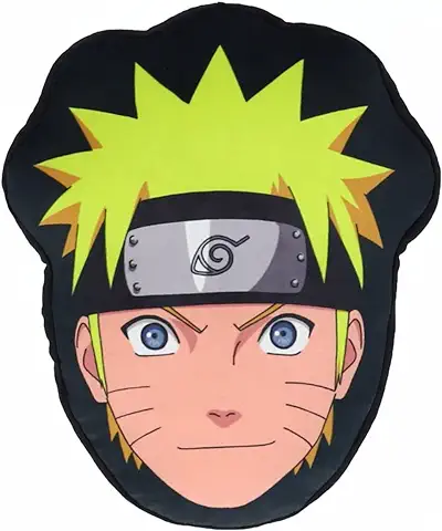 SAHINLER Créateur D'univers Naruto Shippuden - Cojín 3D Naruto, 100% Poliéster, Color Negro  