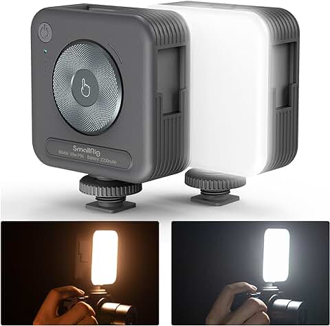 SMALLRIG P96 Luz de Video LED, Luces LED para Cámara Portátil, 96 Perlas LED para Iluminación de Video Fotográfico, Panel Recargable 2200mAh CRI95 + 2700-6500K - 3286B  