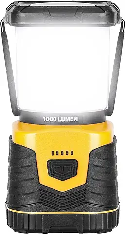 Linterna LED para Acampar, Luz de Cámping Regulable 1000 Lumen, 4 Modos, Lámpara de Emergencia a Pilas, Linterna de Cámping Portátil para Acampar, Caminar, Pescar, Cortes de Energía y Más  