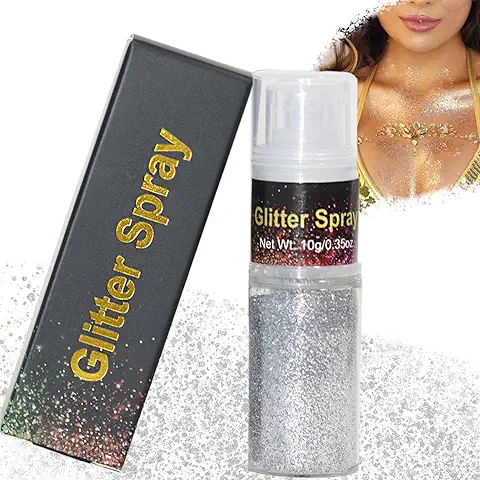 Spray Purpurina Cara Festival Polvos de Hadas para Glitter Maquillaje Brillos para el Pelo Fiestas Musikfestival  